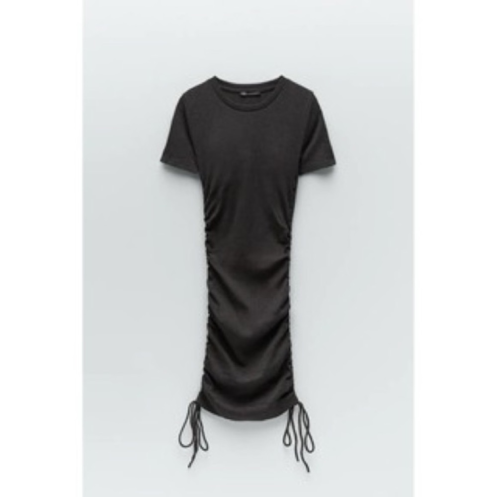 Zara Grey Ruched Dress